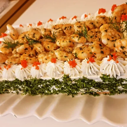 Salade Tiramisu salé aux gambas