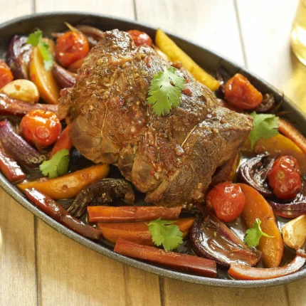 Roti de veau (avec légumes)